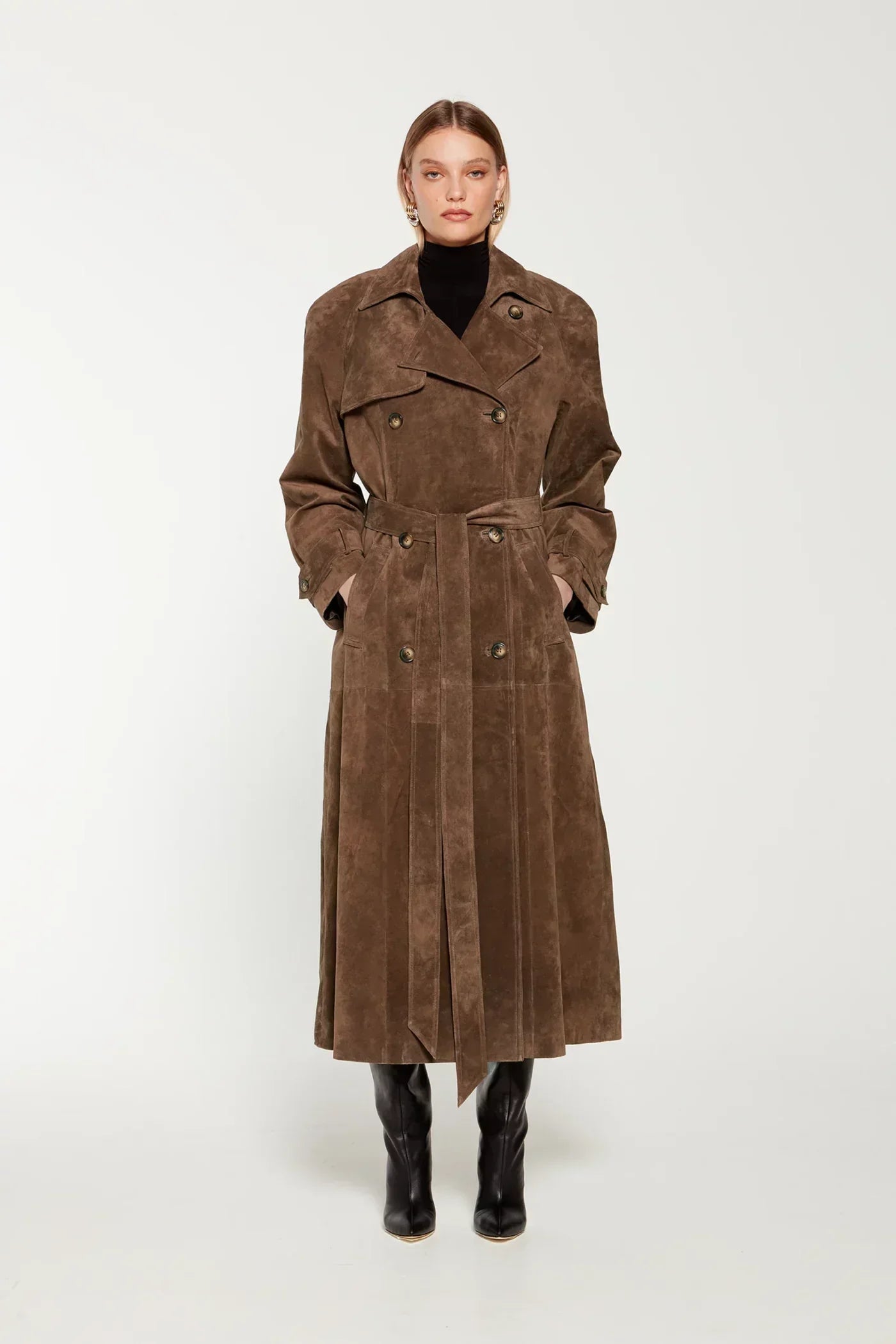 Lennon | Suede trench coat