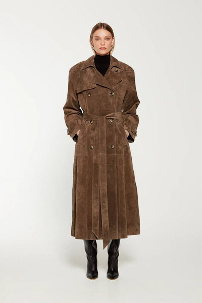 Lennon | Suede trench coat