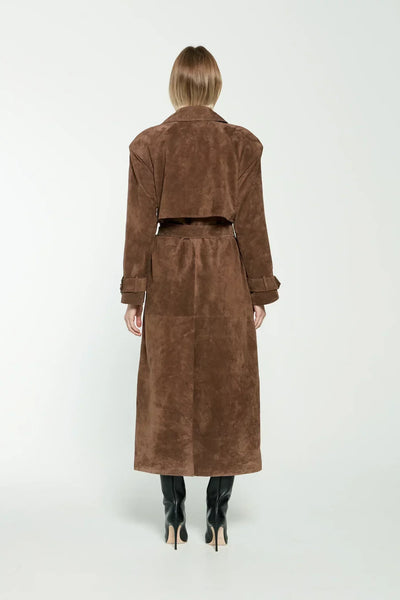 Lennon | Suede trench coat