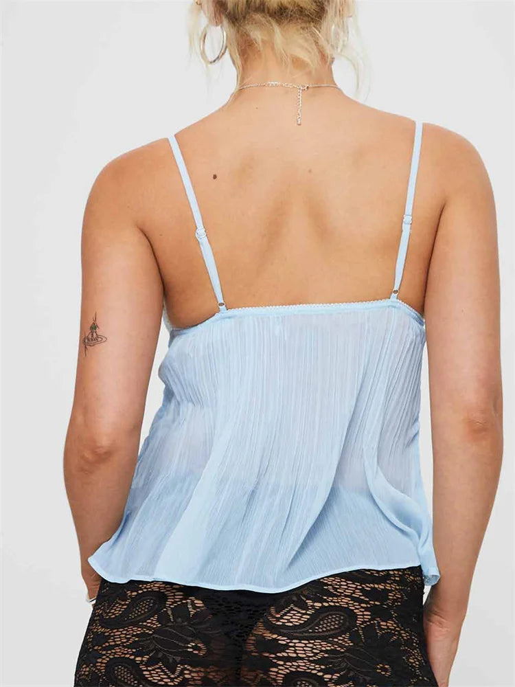 Noble | Lace Pleated Top